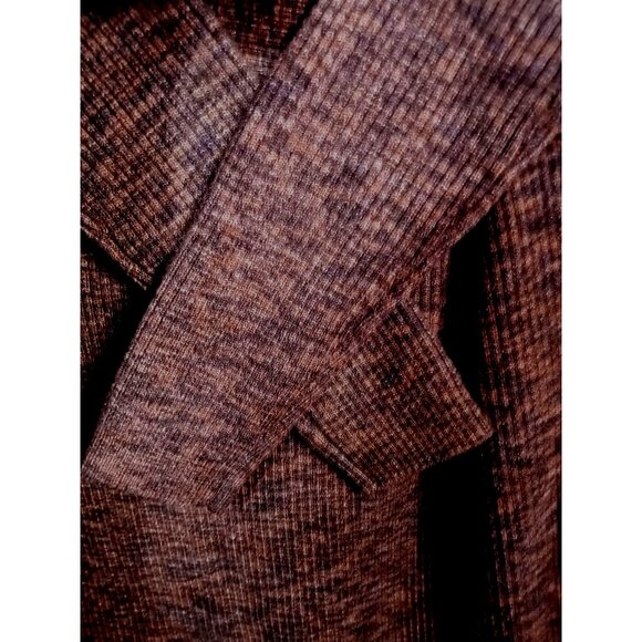 Abercrombie & Fitch Brown Ribbed Knit Long Sleeve Bodycon Dress - Picture 4 of 8